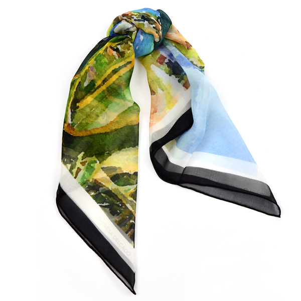 Beach Coastline Silk Scarf 35 | THERESA DELGADO