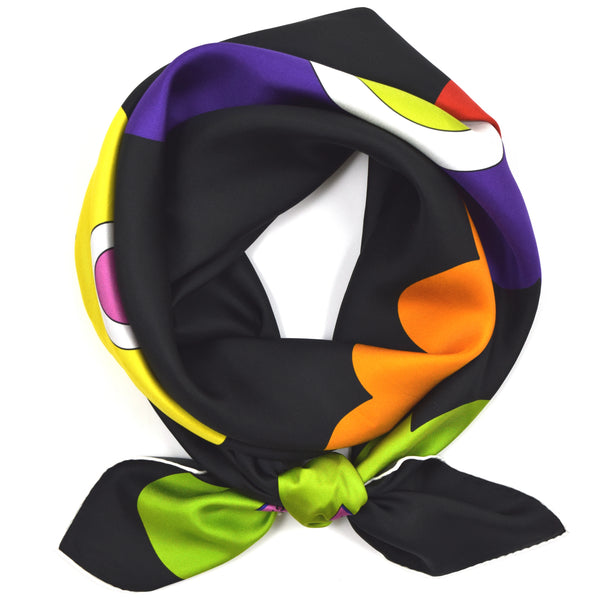 Blue Yellow Red Silk Scarf Brentwood 54 | THERESA DELGADO