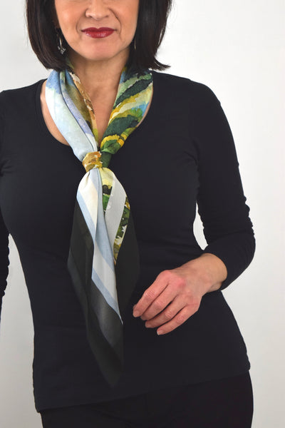Beach Coastline Silk Scarf 35 | THERESA DELGADO
