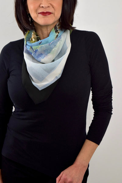 Beach Coastline Silk Scarf 35 | THERESA DELGADO