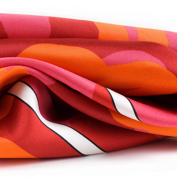 Silk Scarf Red Pink Orange Granada Hills 35 | THERESA DELGADO