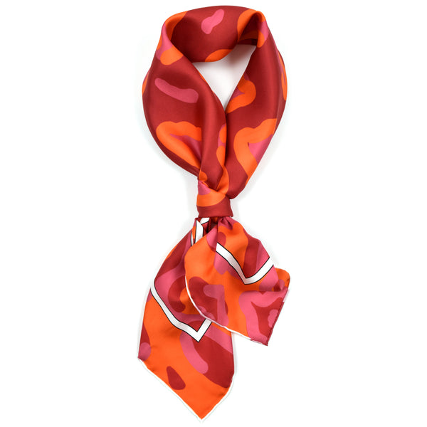 Silk Scarf Red Pink Orange Granada Hills 35 | THERESA DELGADO