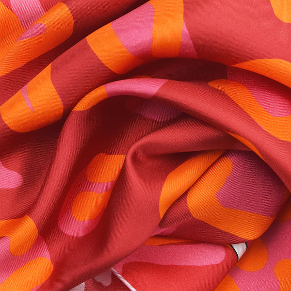 Silk Scarf Red Pink Orange Granada Hills 35 | THERESA DELGADO