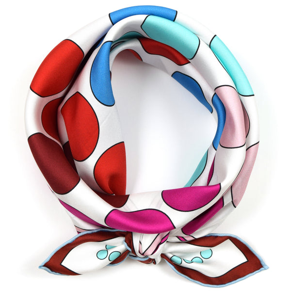 Silk Scarf Pink Blue Red Highlands  35 | THERESA DELGADO