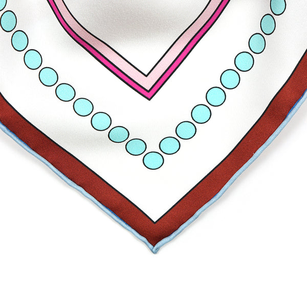 Silk Scarf Pink Blue Red Highlands  35 | THERESA DELGADO
