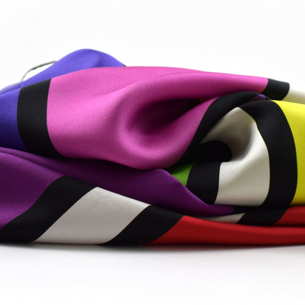 Blue Yellow Red Silk Scarf Lancaster 54 | THERESA DELGADO