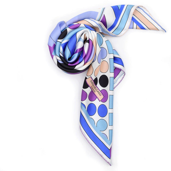 Westside Silk Scarf  Purple Blue Periwinkle 43 | THERESA DELGADO