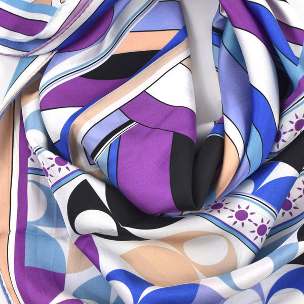 Westside Silk Scarf  Purple Blue Periwinkle 43 | THERESA DELGADO