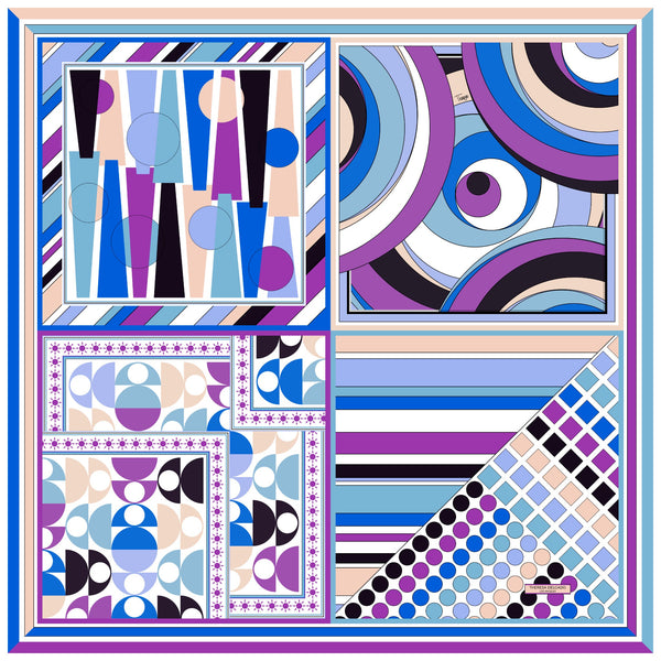 Westside Silk Scarf  Purple Blue Periwinkle 43 | THERESA DELGADO