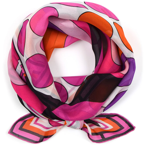 Napa Pink Orange Purple Silk Scarf 43 | THERESA DELGADO