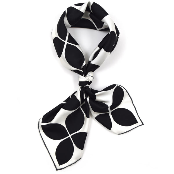 Pacifica Silk Scarf Black White 35 | THERESA DELGADO