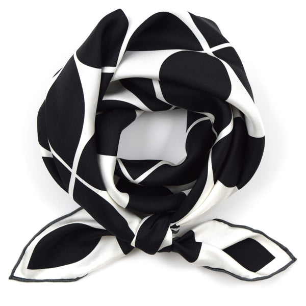 Pacifica Silk Scarf Black White 35 | THERESA DELGADO