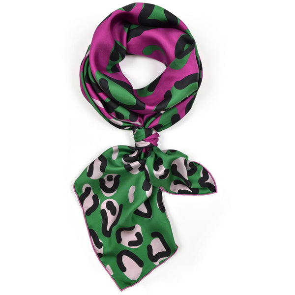 Coto de Caza Silk Scarf Green Magenta Pink 54 | THERESA DELGADO