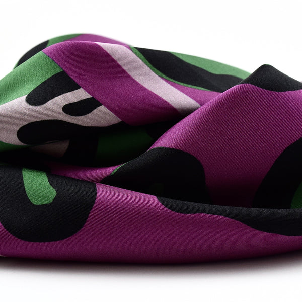 Green Magenta Pink Silk Scarf Coto de Caza  54 | THERESA DELGADO