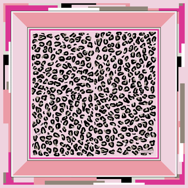 Pink Coral Taupe Los Gatos Silk Scarf 43 | THERESA DELGADO