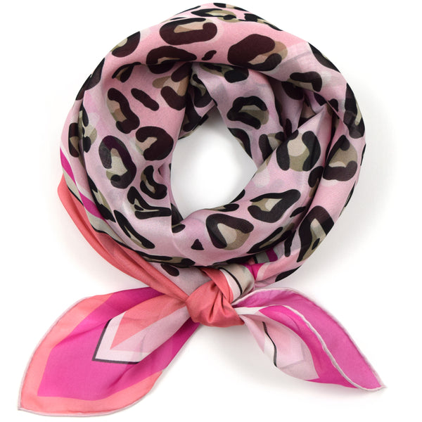 Pink Coral Taupe Los Gatos Silk Scarf 43 | THERESA DELGADO