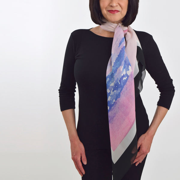 Pink Beach Silk Scarf 35