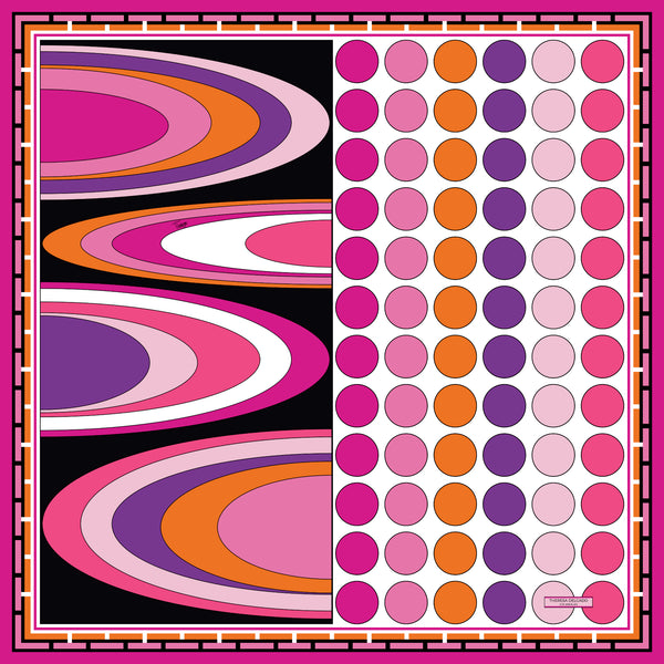 Napa Pink Orange Purple Silk Scarf 43 | THERESA DELGADO