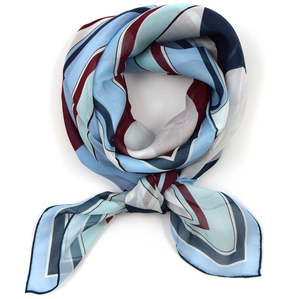 Woodland Silk Scarf Blue Red 43 | THERESA DELGADO 6