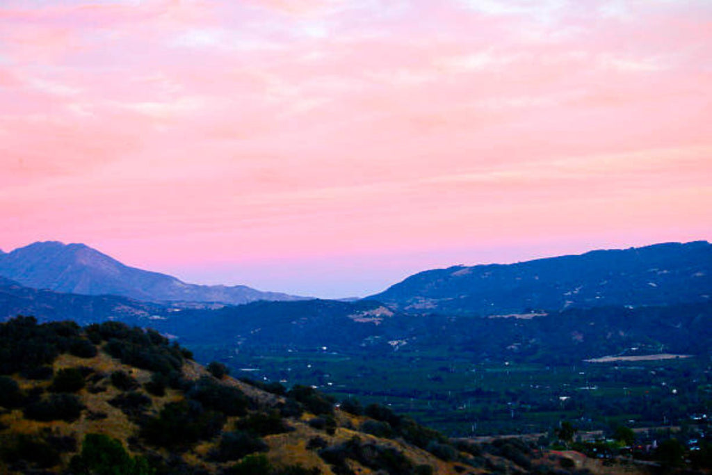 The Magical Ojai Valley Pink Moment and The Silk Scarf It Inspired