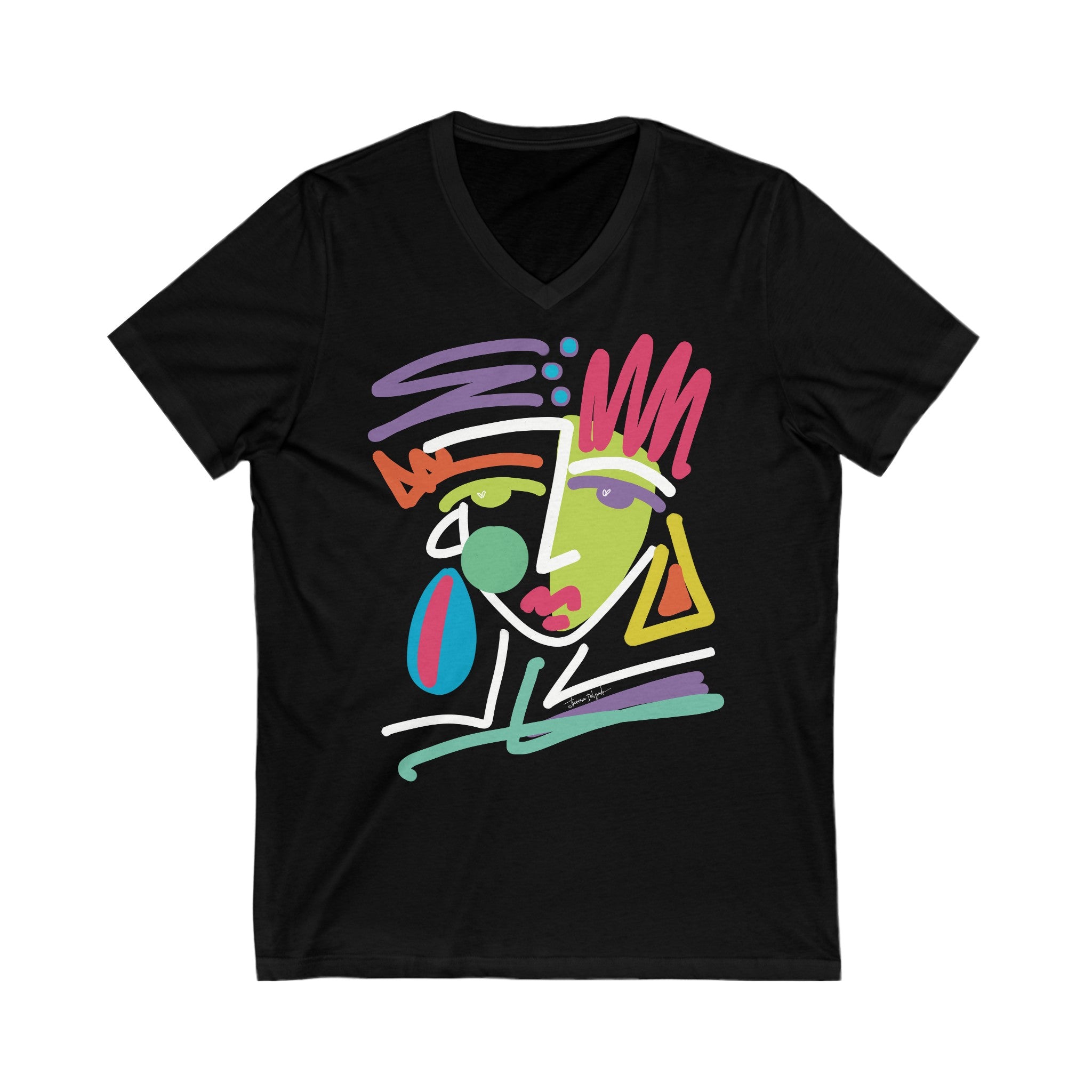  Amelia vibrant abstract portrait t-shirt 