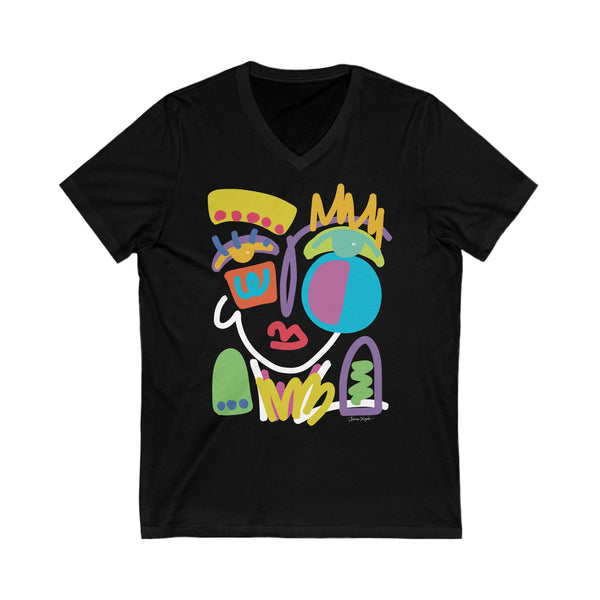 Fiona Original Abstract Portrait Art T-Shirt S14