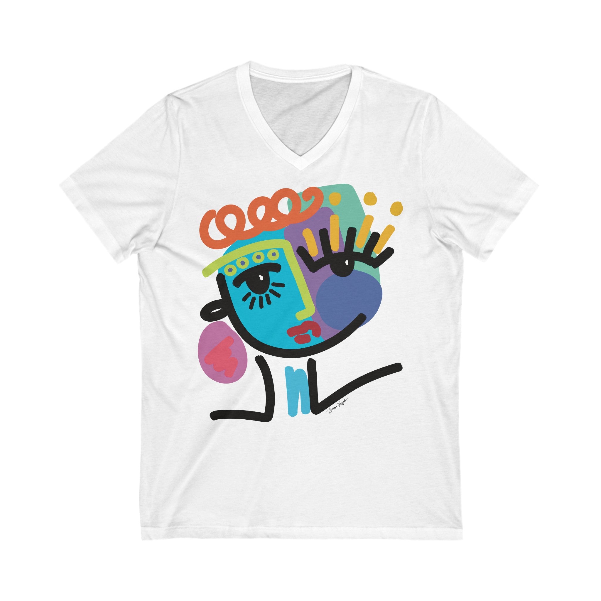 Hazel Original Abstract Portrait Art T-Shirt S13