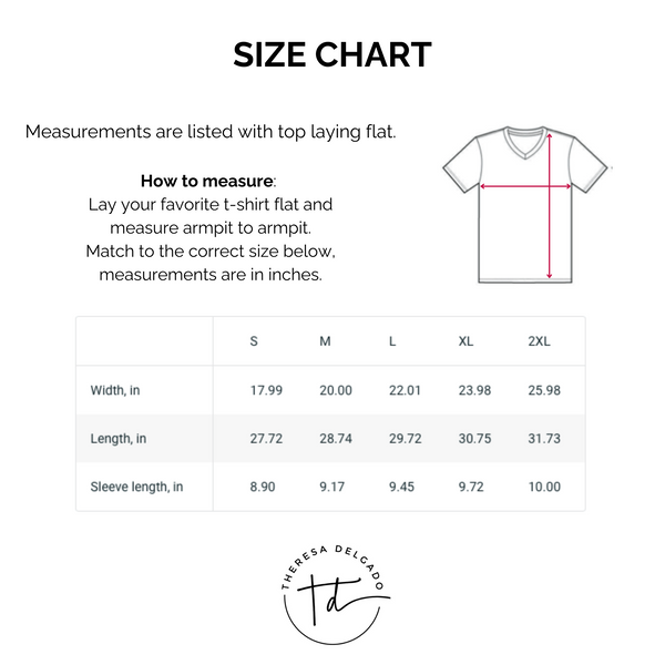 Abstract Woman Face Art Shirt Sizing | THERESA DELGADO