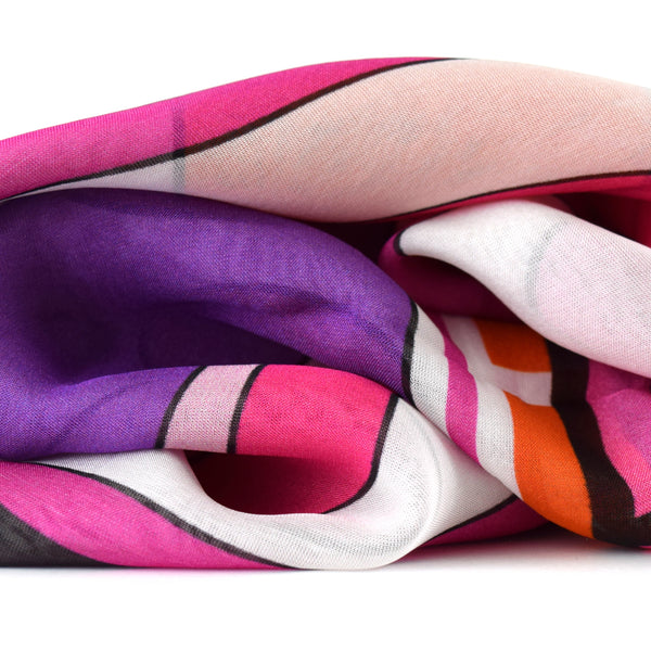Napa Pink Orange Purple Silk Scarf 43 | THERESA DELGADO