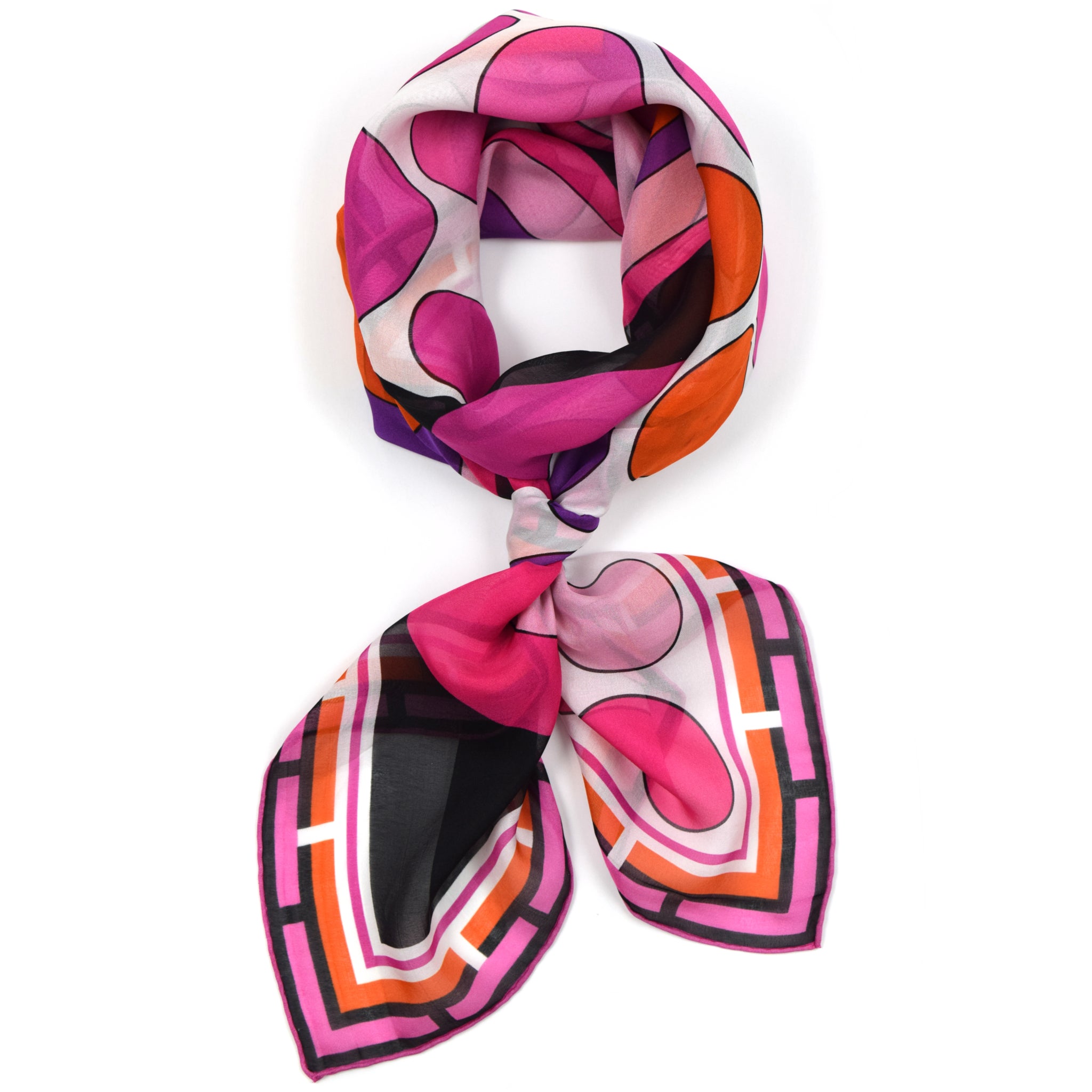 Napa Silk Scarf Pink Orange Purple 43 – THERESA DELGADO Napa Silk Scarf Pink Orange Purple 43 – THERESA DELGADO