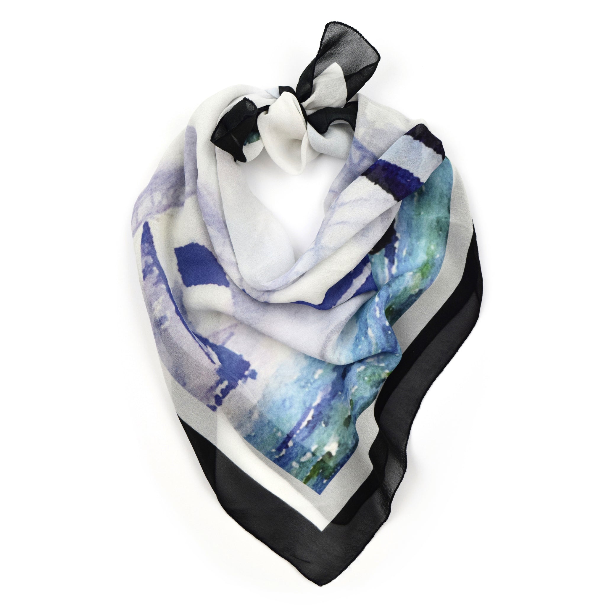 スカーフ A FERRETTI Woman Scarf Blue 33011614 290 Silk Scarf | Alberta Ferretti